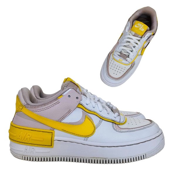 Nike Women's Size 6 Air Force 1 Shadow Sunshine 2020 CJ1641-102 Sneakers Shoes‎ - Picture 1 of 10
